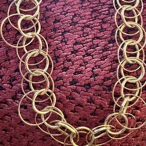 Joan Rivers Vintage gold rings style necklace.